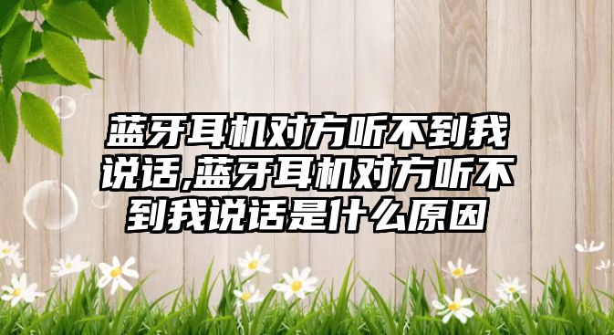 藍(lán)牙耳機對方聽不到我說話,藍(lán)牙耳機對方聽不到我說話是什么原因